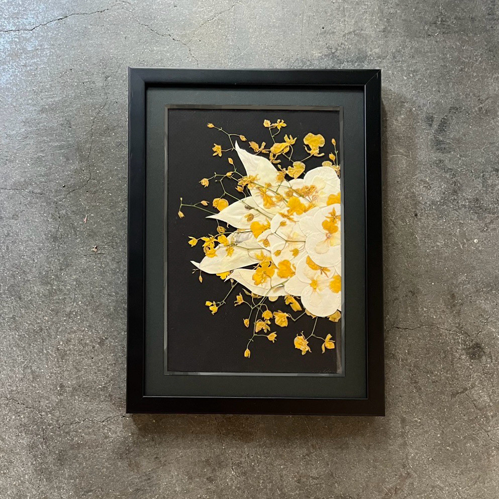 【アフターブーケ ＜★R★ アール＞】生花ブーケを「押し花＆額装」してお届けします  結婚式 ブーケ 記念 残す