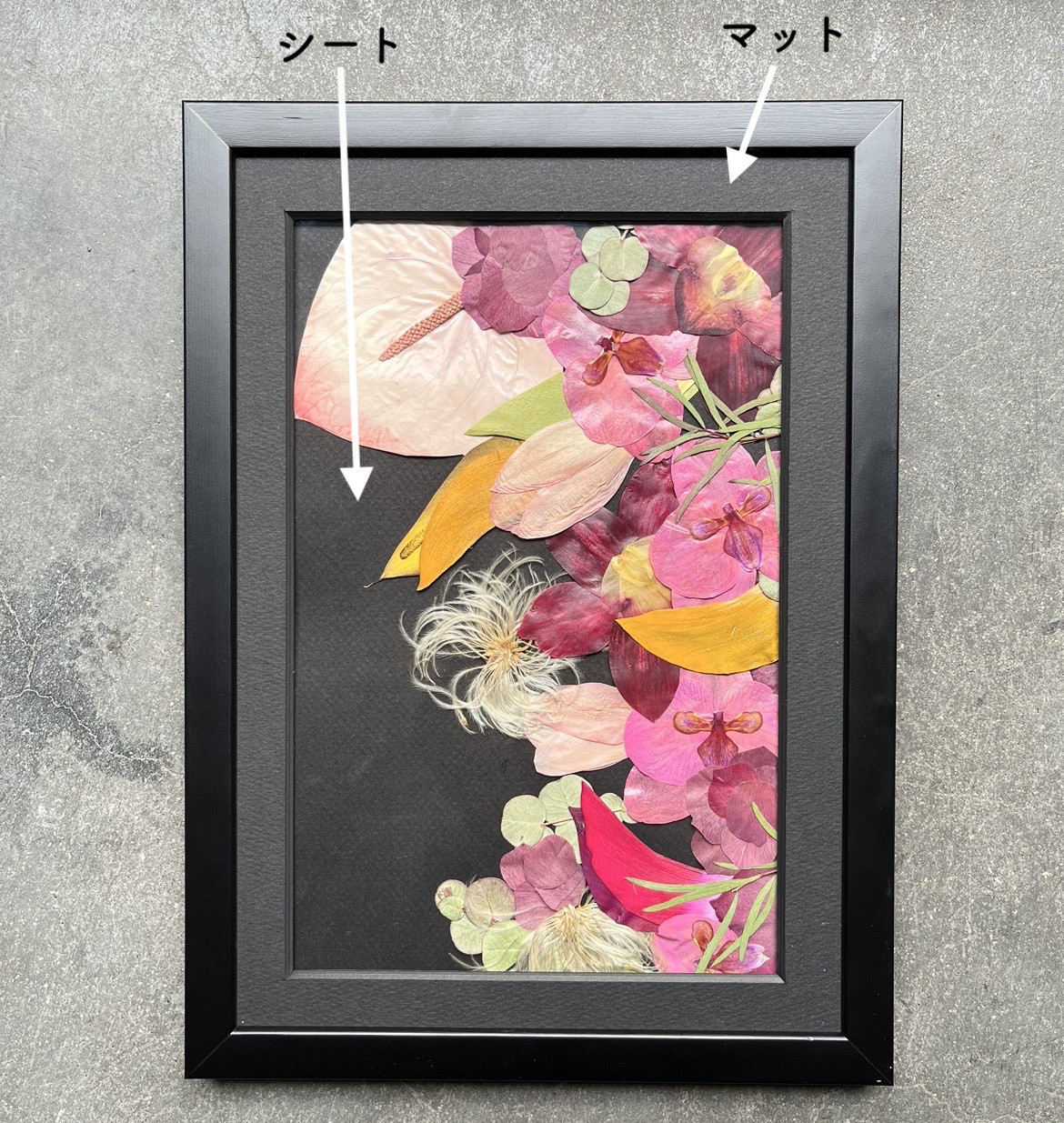 【アフターブーケ ＜★R★ アール＞】生花ブーケを「押し花＆額装」してお届けします  結婚式 ブーケ 記念 残す