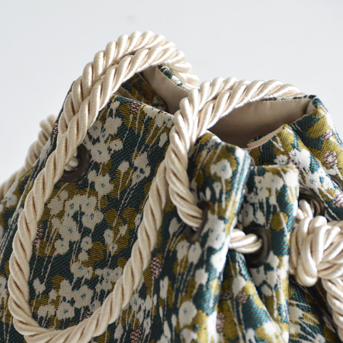 SAFECOフランス製 草原小花柄ハイクラスジャガード織 マリンバッグ