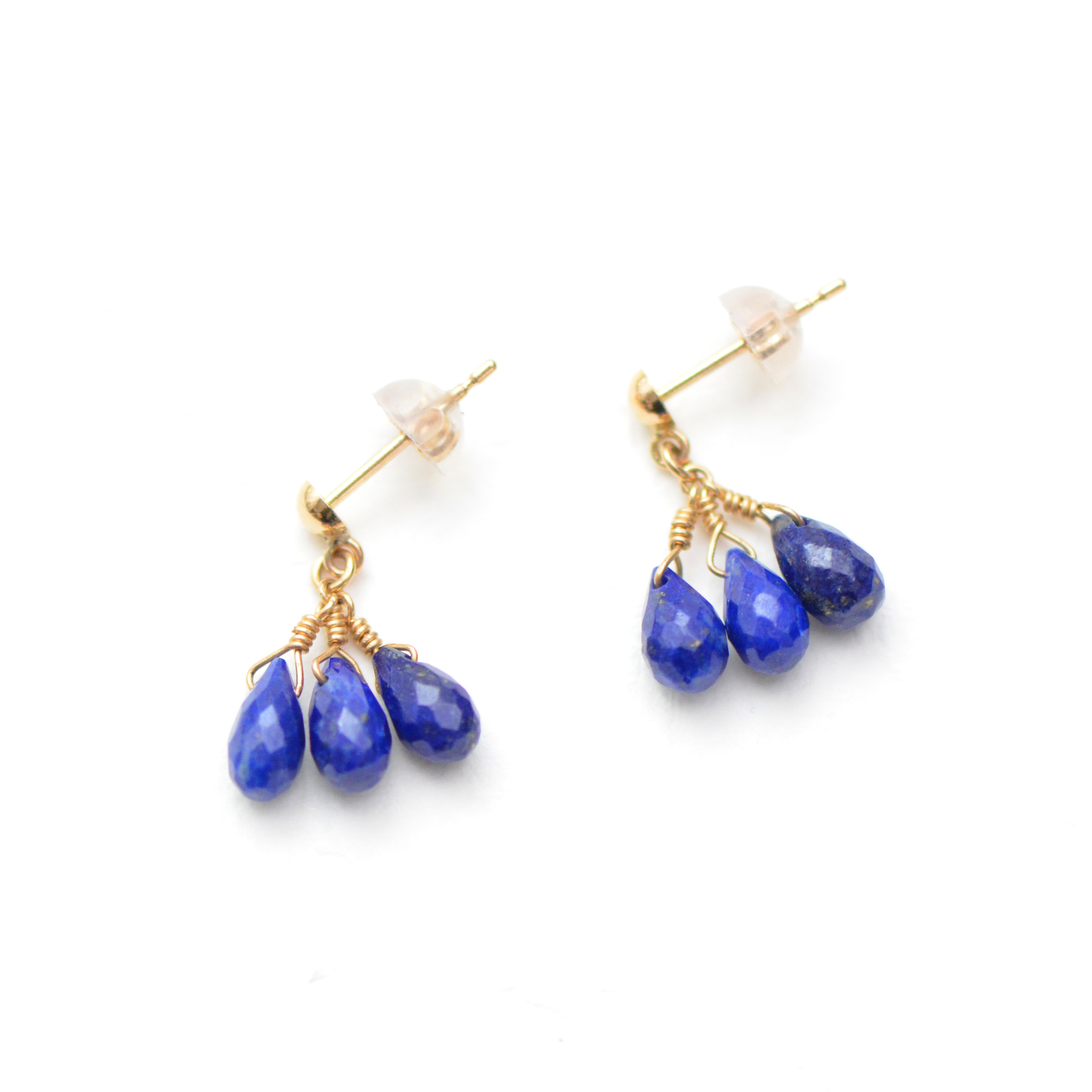 ラピスラズリのピアス｜K10YG｜SNP-117LA