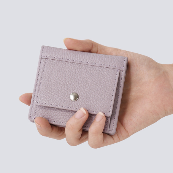 最小レベルでありながら、大容量・丈夫さを両立させてYOSHINA二つ折財布！【ライラック】 13枚目の画像