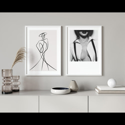 【0637】アートポスター　Woman Body Minimalist Drawing Art Print 3　北欧 8枚目の画像