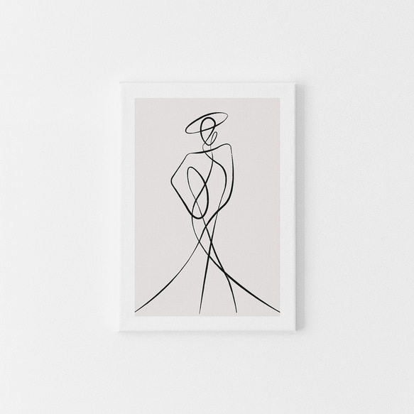 【0637】アートポスター　Woman Body Minimalist Drawing Art Print 3　北欧 4枚目の画像