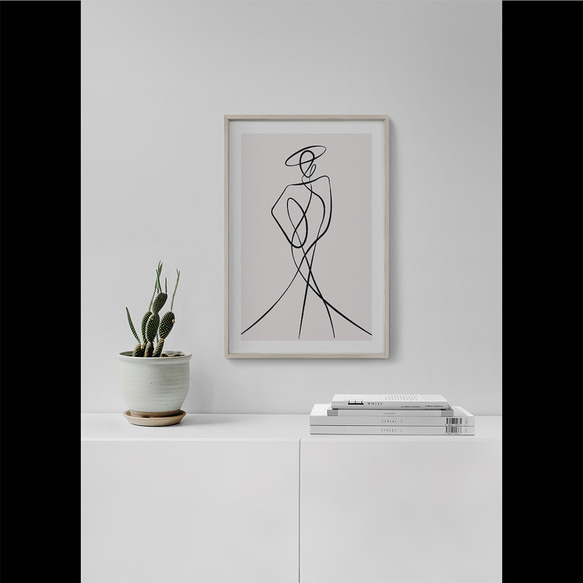 【0637】アートポスター　Woman Body Minimalist Drawing Art Print 3　北欧 6枚目の画像