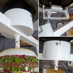 バーガーズカフェ シーリングライト  3連結式 天井照明   バーガーライト  #ハンバーガー #アメリカンダイナー 9枚目の画像