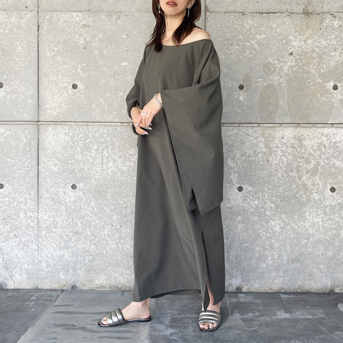 Calla　Ground Y アシンメトリーカットソーワンピース osharewalker ワンピース ロング レディース シャツワンピ 長袖