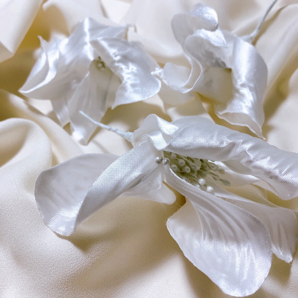 ウエディングアクセサリー ヘアアクセサリー ヘッドドレス ウェディング 結婚式 ブライダル ドレス 和装 フラワー 5枚目の画像