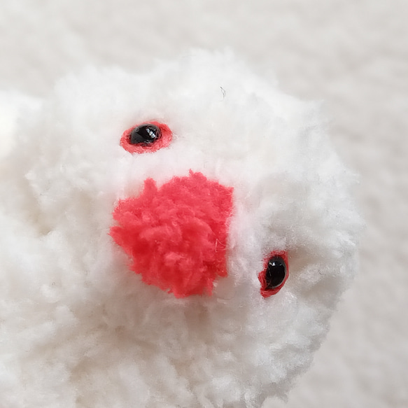 文鳥小型娃娃玩偶 可加吊飾 別針 可客製改色 手作毛線鉤織小物 鳥 寵物 第8張的照片