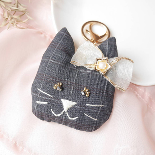 バッグチャーム ぬいぐるみキーホルダー ねこ ネコ 猫 大人