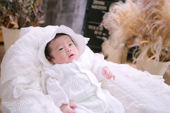 【特集掲載】【新生児服】国産 ダブルガーゼ 丸襟 ツーウェイオール 3点 セット｜出産祝い・退院着・お宮参り・マンスリー 9枚目の画像