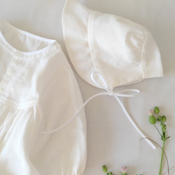 【特集掲載】【新生児服】国産 ダブルガーゼ 丸襟 ツーウェイオール 3点 セット｜出産祝い・退院着・お宮参り・マンスリー 3枚目の画像