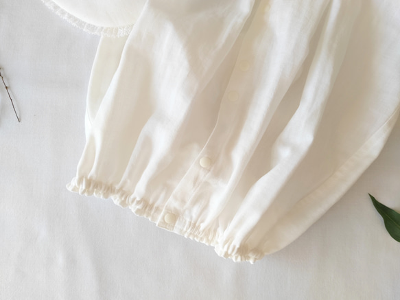 【特集掲載】【新生児服】国産 ダブルガーゼ 丸襟 ツーウェイオール 3点 セット｜出産祝い・退院着・お宮参り・マンスリー 6枚目の画像