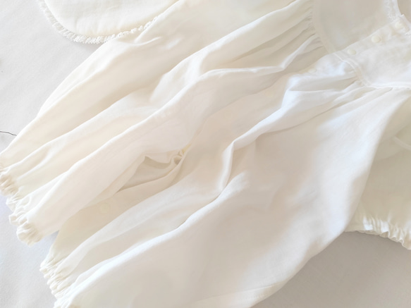 【特集掲載】【新生児服】国産 ダブルガーゼ 丸襟 ツーウェイオール 3点 セット｜出産祝い・退院着・お宮参り・マンスリー 7枚目の画像