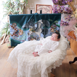 【特集掲載】【新生児服】国産 ダブルガーゼ 丸襟 ツーウェイオール 3点 セット｜出産祝い・退院着・お宮参り・マンスリー 12枚目の画像