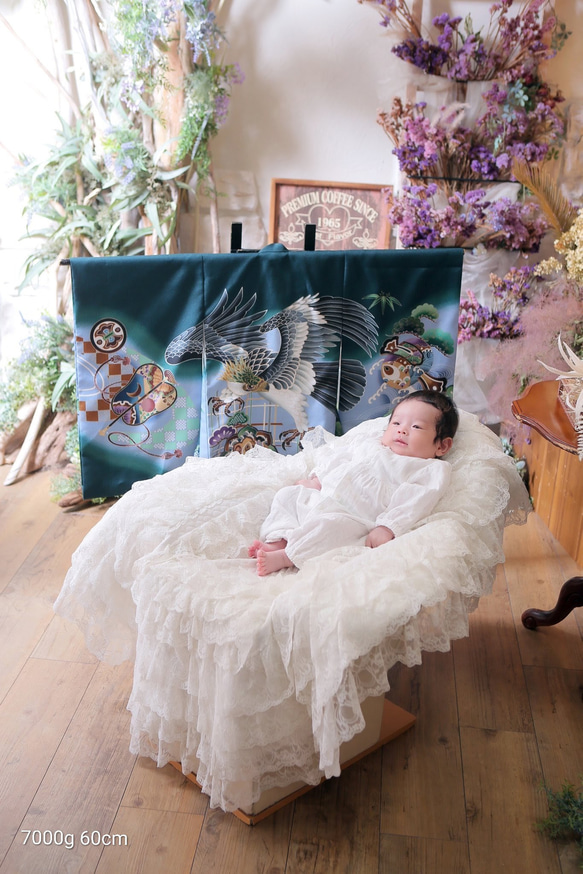 【特集掲載】【新生児服】国産 ダブルガーゼ 丸襟 ツーウェイオール 3点 セット｜出産祝い・退院着・お宮参り・マンスリー 12枚目の画像