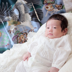 【特集掲載】【新生児服】国産 ダブルガーゼ 丸襟 ツーウェイオール 3点 セット｜出産祝い・退院着・お宮参り・マンスリー 11枚目の画像