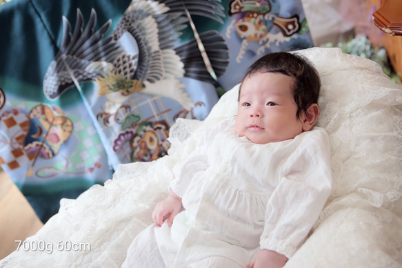 【特集掲載】【新生児服】国産 ダブルガーゼ 丸襟 ツーウェイオール 3点 セット｜出産祝い・退院着・お宮参り・マンスリー 11枚目の画像