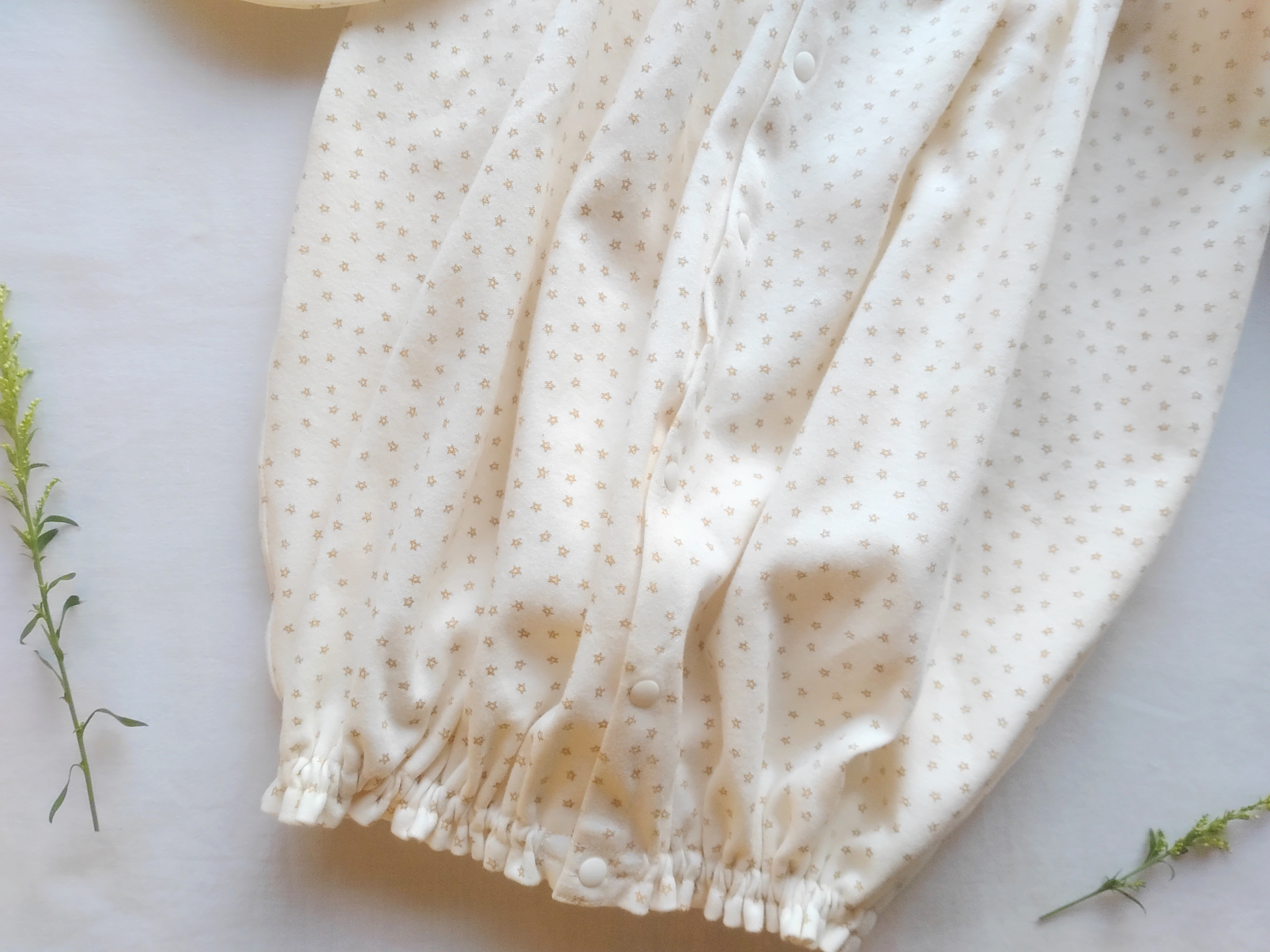 【新生児服】きらきらお星さまスムースコットン ツーウェイオール 3点 セット｜出産祝い・退院着・お宮参り・マンスリーフォ