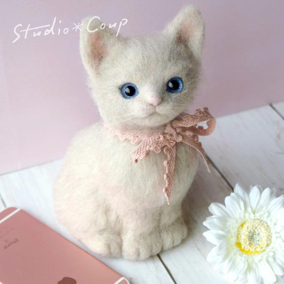 マンチカンの子猫 羊毛フェルト studio＊coup 通販 16059568