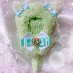 量産にゃんこฅ ˆ •͈ ·̫ •͈ ˆฅ（黄緑ver） ぬい服♡ 着ぐるみ