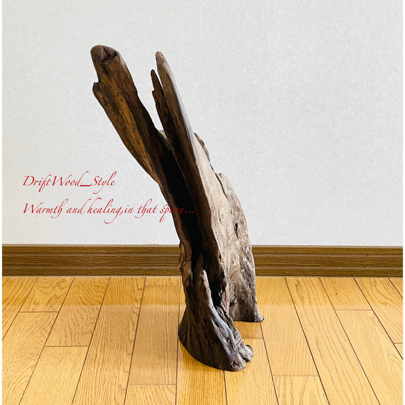 流木インテリア 芸術的な造形の流木スタンド 植物や小物を置いて飾れる置物 天然流木 木材 N2 6枚目の画像