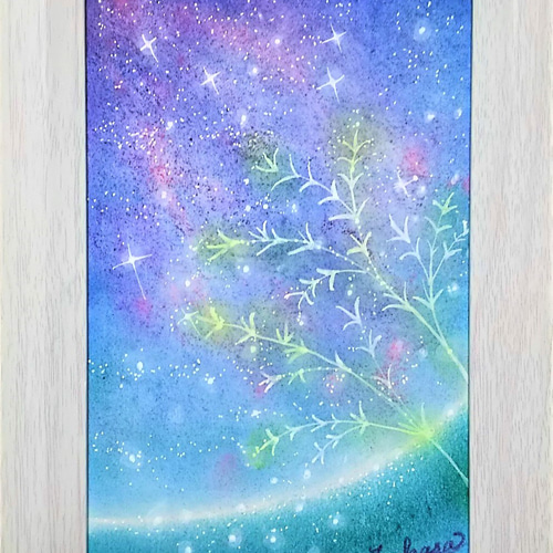 パステルアート 七夕のジュエリー・ナイト パステル画原画 絵画 パステルアート 七夕のジュエリー・ナイト パステル画原画 絵画