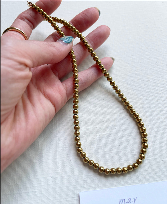 14kgf*gold Grainy necklace* 1枚目の画像