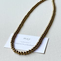 14kgf*gold Grainy necklace* 3枚目の画像