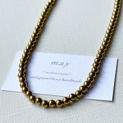 14kgf*gold Grainy necklace* 2枚目の画像