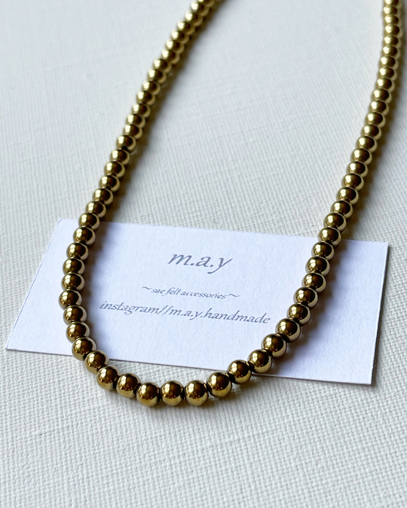 14kgf*gold Grainy necklace* 2枚目の画像