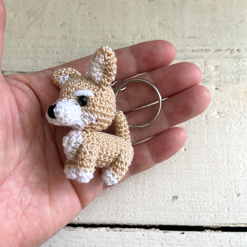 オリジナル キーホルダー ペット 編みぐるみ ハンドメイド あみぐるみ