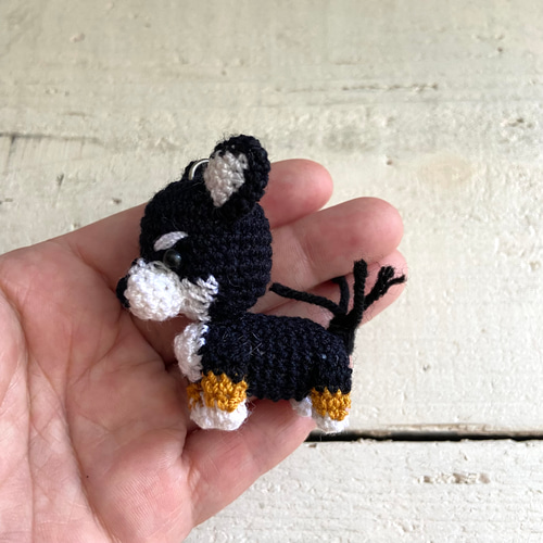 あみぐるみ キーホルダー オーダーページ 受注制作】あみぐるみ☆オレンジの着ぐるみベビーちゃん（S）／ボール