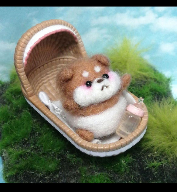 羊毛フェルト　柴犬　子犬 羊毛フェルト柴犬【子犬】 - メルカリ