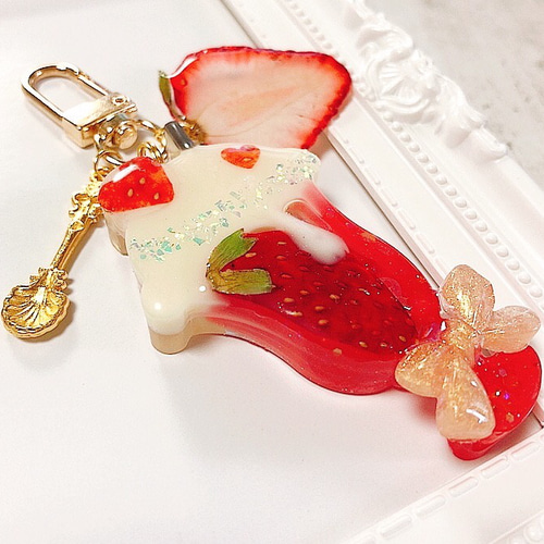 カフェコットンキャンディ◇キーホルダー フェイクスイーツ