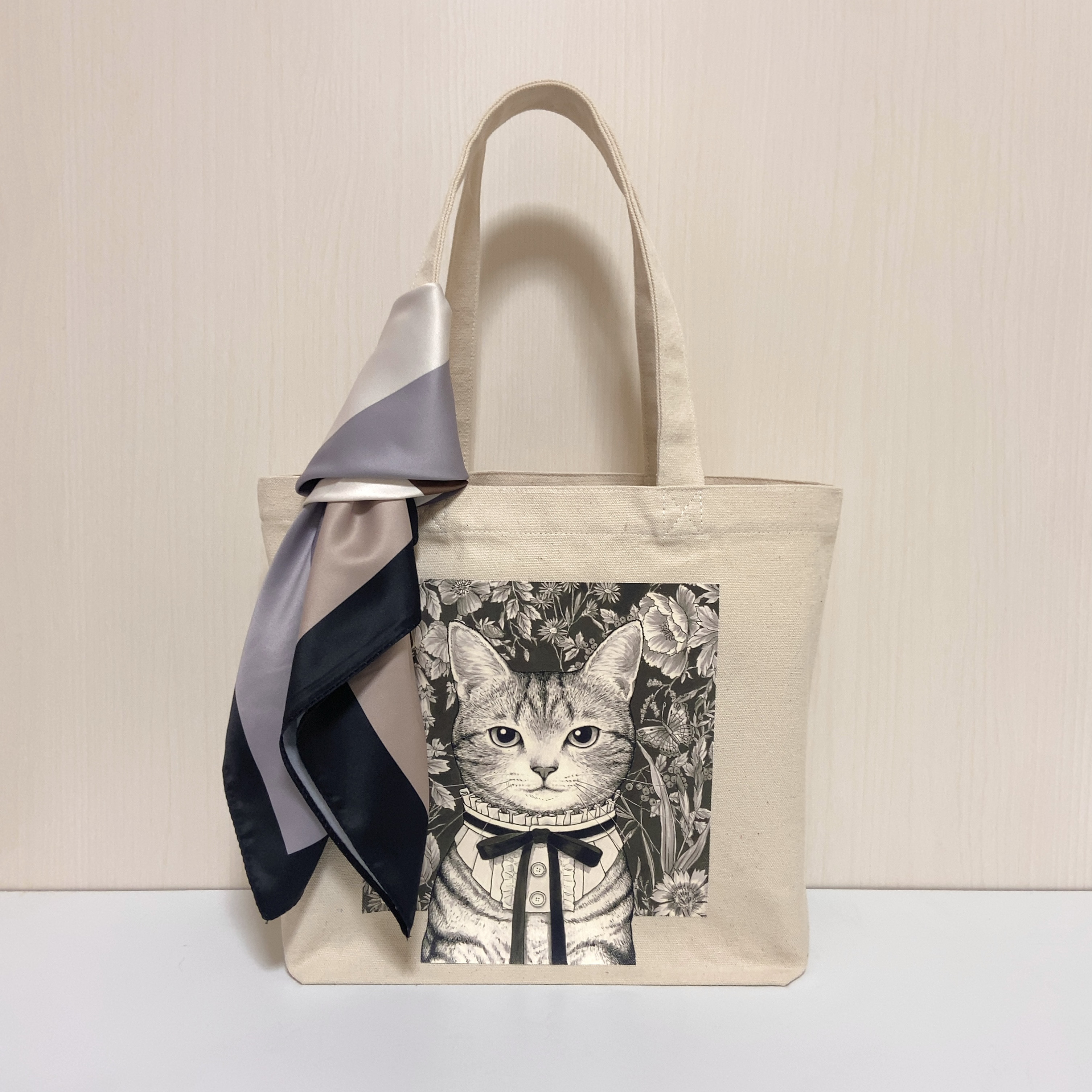 ツイードパーティーバッグ 猫デザイン