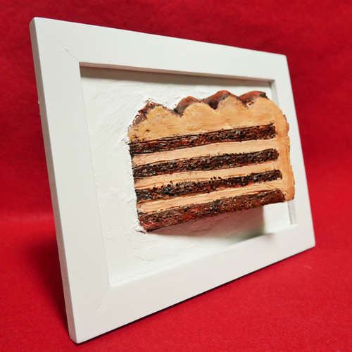 油絵 絵画【飛び出すチョコケーキ】 絵画 HR 通販 16060429｜Creema