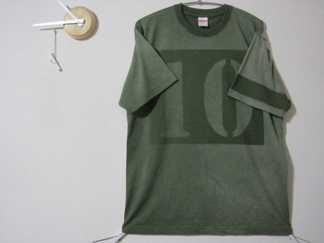 1点 ラージゼッケン【10】ミリタリーグリーン　ワンピース/ユーロ/ヴィンテージ/アーミー/ミリタリー/ゆるい/カワイイ