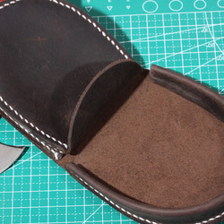 BIG大容量新番完全手縫い牛革 （馬蹄型）半円型 コインケース 携帯便利ヴィンテージ 6枚目の画像