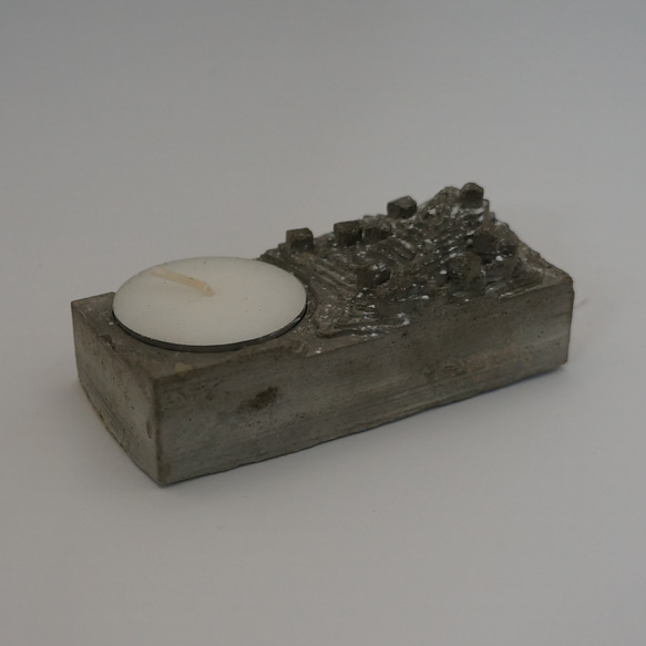 candle holder village      置物　オブジェ ジオラマ　3Dプリント＋セメント雑貨 8枚目の画像