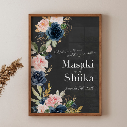 バラのウェルカムボード書きます！！ 薔薇 ウェルカムボード トールペイント作品の通販 by shop｜ラクマ