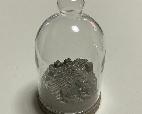 ガラスドーム village 置物 オブジェ ジオラマ 3Dプリント＋セメント