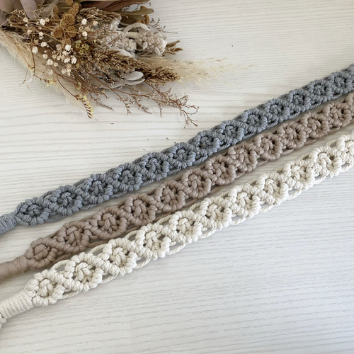 マクラメカーテンタッセル2セット(4本) カーテン macrame＊soeru