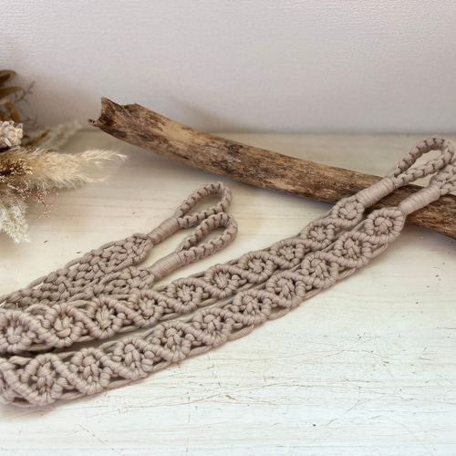 マクラメカーテンタッセル　予約中 2本セット マクラメ カーテンタッセル オーガニックコットン100