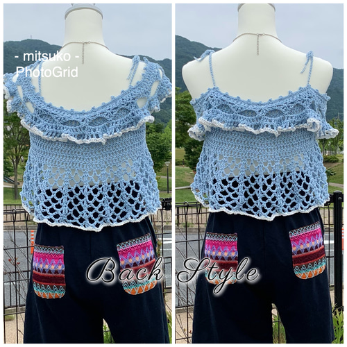 2way グラデーションフリル＆ビジュービスチェ ロペピクニック ROPE' PICNIC 前後2WAY/フリルチュールビスチェ