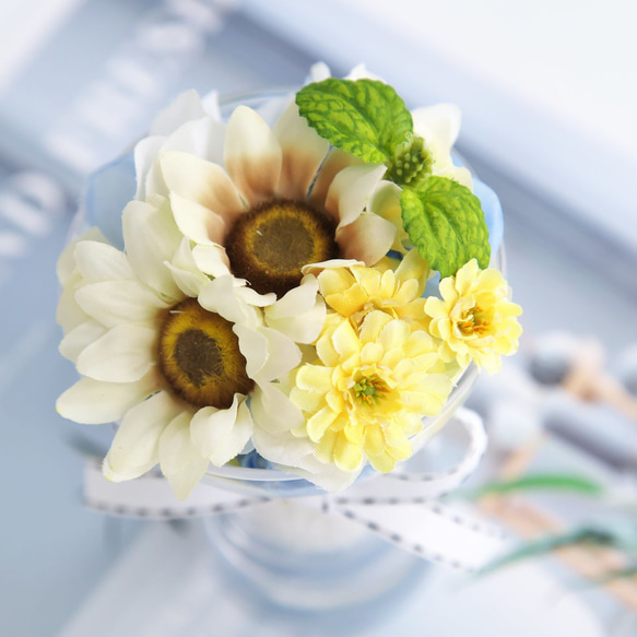 ひまわりのグラスブーケ 3枚目の画像