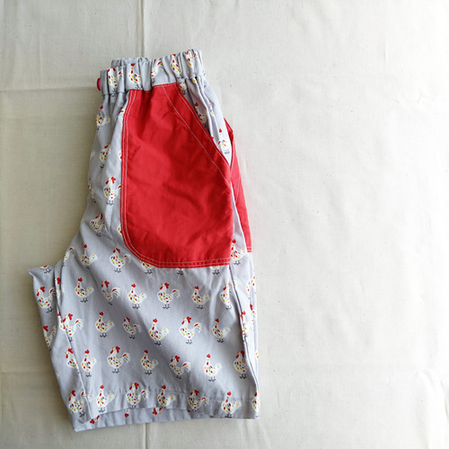 5%OFF]にわとりのハーフパンツsize120 子供服 めがねのこびと。 通販