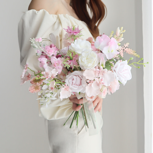 前撮り、挙式に!即日発送可能】大人可愛いピンクのぴょんぴょん