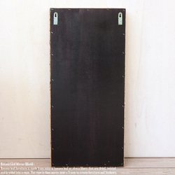 バナナリーフ フレームミラー 95×45cm 鏡 壁掛け 立てかけ ミラー 長方形 ナチュラル ウォールミラー アジアン 9枚目の画像