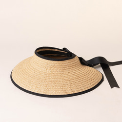 春と夏の新しい手織りの折り畳み式ラフィア中空トップ帽子屋外旅行日焼け止めビーチ中空トップ麦わら帽子 12枚目の画像