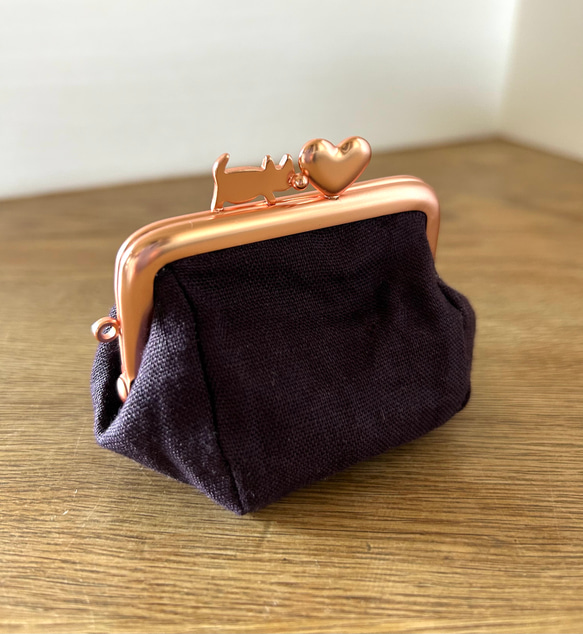 がま口印鑑ケース♡小物ケース お祈りニャンコ オーロラ 財布・ケース  